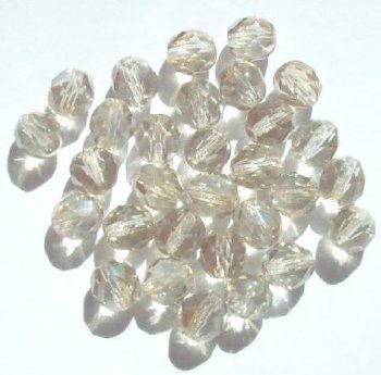 25 8mm Faceted Crystal Clarit Firepolish Beads