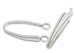 SS6052 1 20mm Long Sterling Grooved Donut Bail