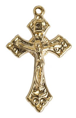 1 38x23mm Gold Crucifix Pendant