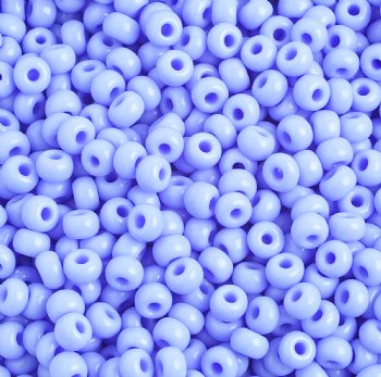 50g 6/0 Opaque Pale Periwinkle Blue Seed Beads