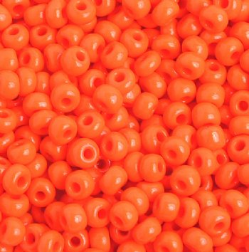 50g 6/0 Opaque Orange Seed Beads