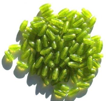 100 9x4mm Olive Marble Oval Beads