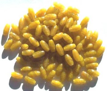 100 9x4mm Topaz Marble Oval Beads