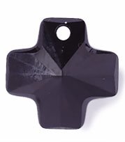 1 20mm Jet Swarovski Cross (6866)