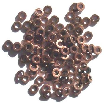 100 1x4mm Antique Copper Metal Washer Beads