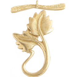 1 20mm Anti-Tarnish Brass Leaf Toggle