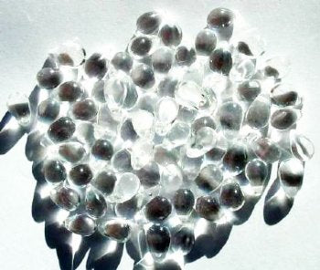 75 9x6mm Transparent Crystal Drop Beads
