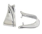 SS6001 1 15x9mm Plain Sterling Draped Pinch Bail