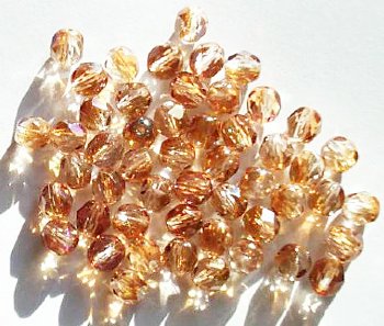 50 6mm Faceted Crystal Celsian Firepolish Beads