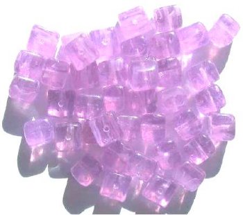 40 8x9mm Crystal and Alexandrite Marble Cube Beads