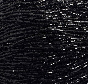 1 Hank of 10/0 Two-Cut Opaque Black Seed Beads