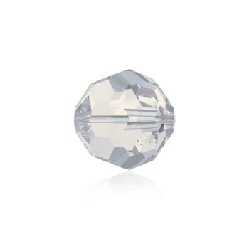 10 4mm Round White Opal Swarovski Beads