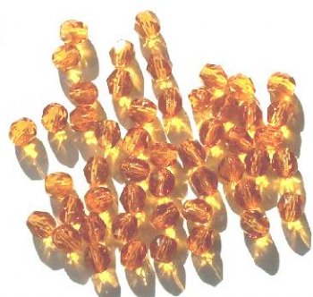 50 6mm Faceted Topaz Beads