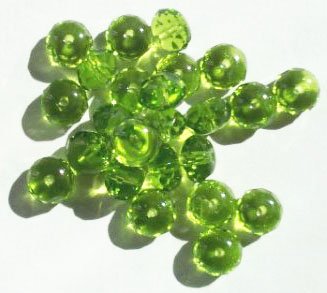 25 6x8mm Faceted Olive Donut Beads