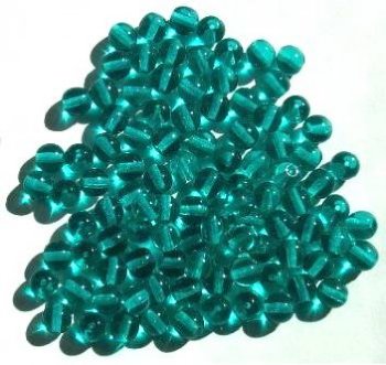 50 6mm Transparent Blue Zircon Round Glass Beads