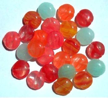 25 12x5mm Rounded Flat Disks - Mix Pack