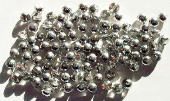 50 6mm Round Half Mirror Coated Silver / Crystal Beads