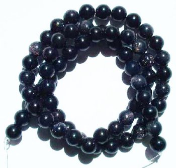 16 inch strand of 6mm Blue Stone Beads