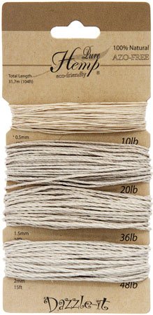 Dazzle-It! Natural Mix Hemp Cord (Carded)