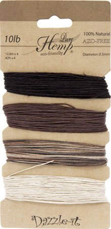 Dazzle-It! Earthy Color Mix 10lb Hemp Cord - Carded