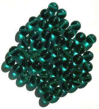 25 8mm Transparent Emerald