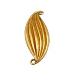 1 30x11mm Two Loop Anti-Tarnish Brass Leaf Connector