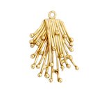 1 Anti-Tarnish Brass 30x20mm Spray Pendant