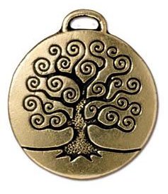 1 22mm TierraCast Antique Gold Tree of Life Pendant