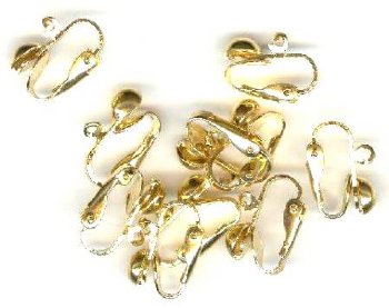 5 Pair of Clip-on Gold Earrings with Loops