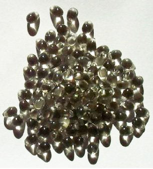 100 4x6mm Transparent Black Diamond Drop Beads