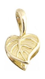 1 18x11mm Anti-Tarnish Brass Leaf Pinch Bail