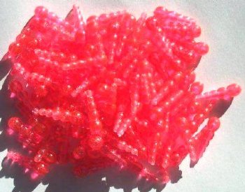 100 19mm Acrylic Dragonfly Bodies - Transparent Hot Pink