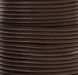 25m of 2mm Round Brown Leather Cord
