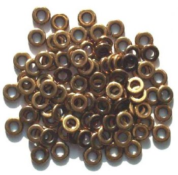 100 1x6mm Antique Brass Metal Washer Bead