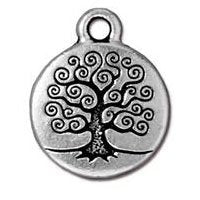 1 15mm TierraCast Antique Silver Tree of Life Pendant