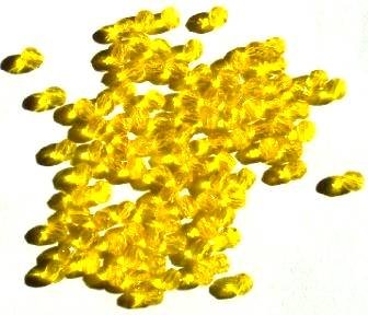 100 4mm Transparent Yellow Faceted Firepolish Beads