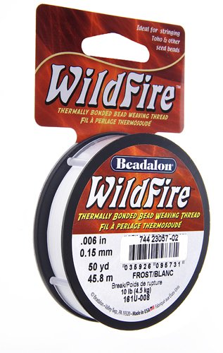 Beadalon Wildfire .006 50yds Frost White