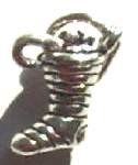 Sterling Silver Stocking with Candy Cane and Teddy Bear Pendant
