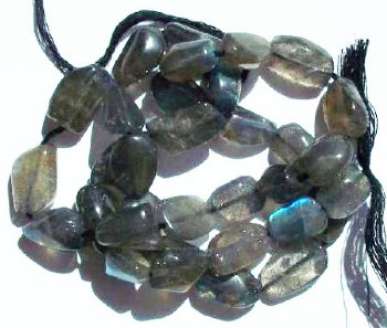 16 inch strand of 10  to 13mm Labradorite Nuggets
