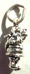 Sterling Silver Waving Santa Pendant