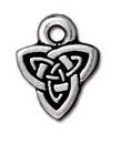 1 10mm TierraCast Antique Silver Celtic Triad Pendant