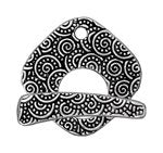 1 19mm TierraCast Antique Silver Square Spiral Toggle