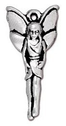 1 25x12mm TierraCast Antique Silver Woodland Fairy Pendant