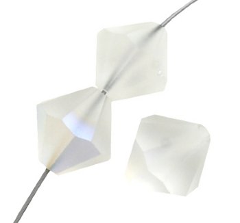 50 3mm Preciosa Matte Crystal AB Bicone Beads