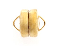 6 Pairs 6x6.5mm Bright Gold Magnetic Clasps