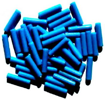 50 25x6mm Opaque Turquoise Acrylic Tube Beads