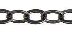 1 Meter of 5.4x5mm Flat Oval Gunmetal Plated Chain