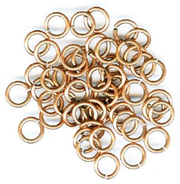 25 8mm Tierra Cast Antique Copper Jump Rings