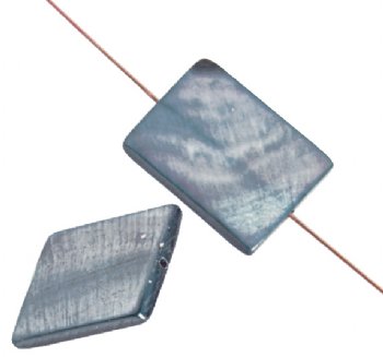 10 20x15mm Flat Rectangle Montana Dyed Shell Beads
