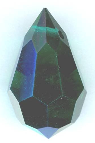 1 12x20mm Preciosa Emerald AB Tear Drop